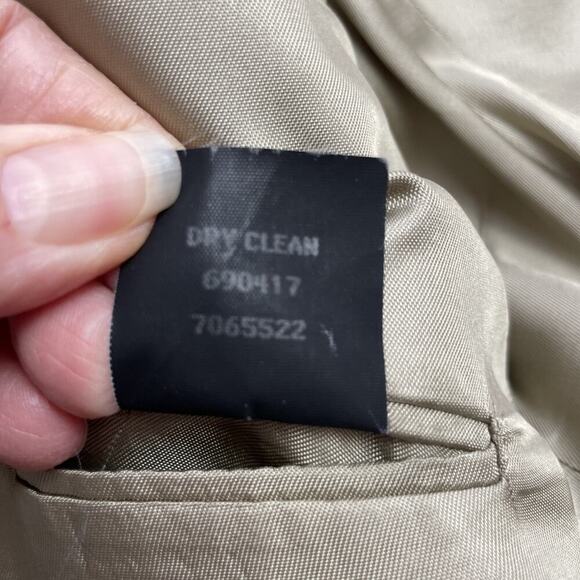 Allyn Saint George 100% Silk Blazer Jacket Mens 42R Tan Black Houndstooth Plaid - Picture 7 of 15